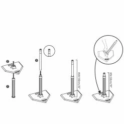 Kipsta BA150 Adjustable Baseball Batting Tee
