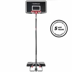 Tarmak Basketball Hoop With Adjustable And Foldable Stand (from 2.20 To 3.05m) B100 Easy - Black